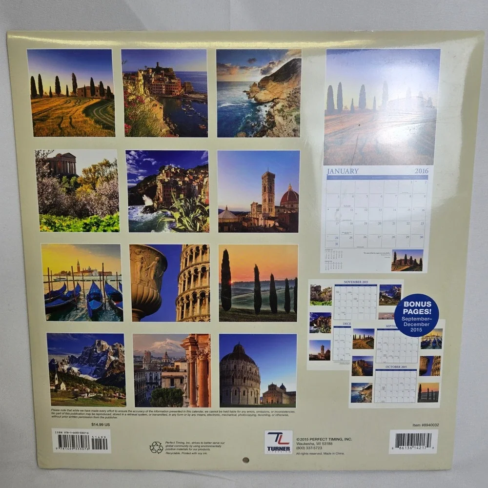 2016 Italy Wall Calendar, 12